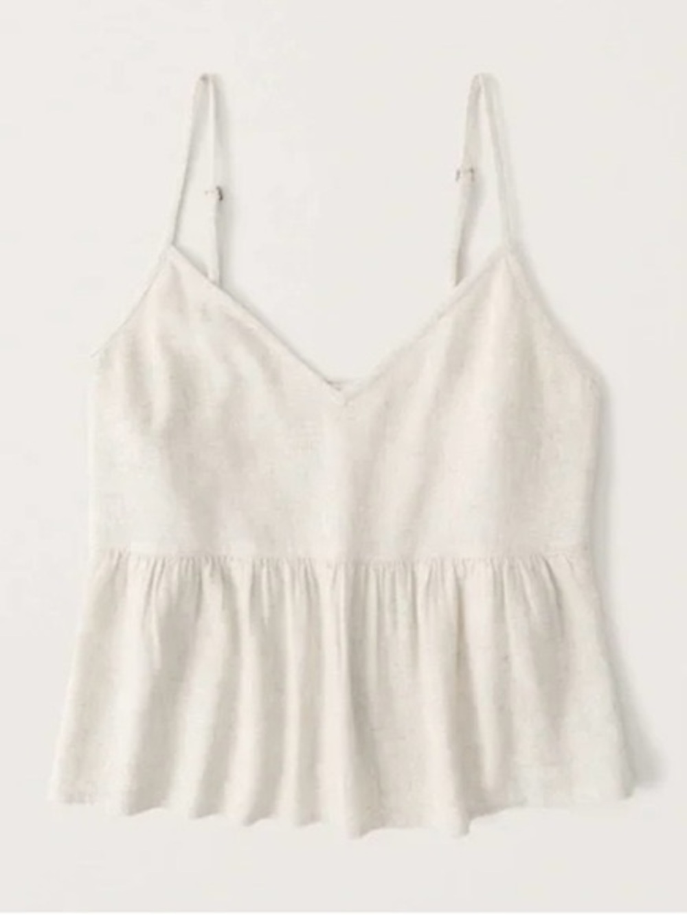 Abercrombie & Fitch White Linen Peplum Cami